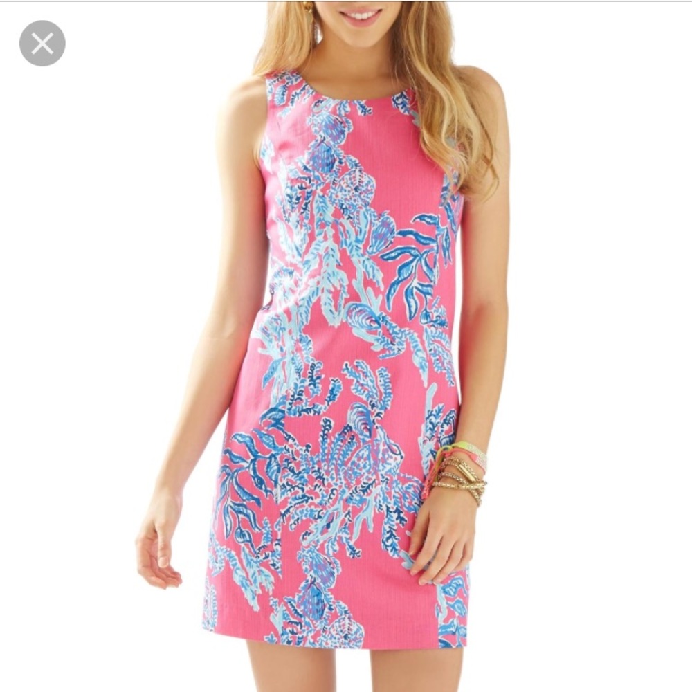 Lilly Pulitzer Cathy Shift Dress Capri Pink Sambi